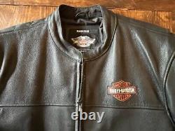 Harley Davidson MENS X-LARGE Leather Jacket STOCK Bar & Shield 98112-06VM EUC