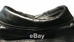 Harley Davidson Medium shirt jacket black leather bar shield snap 98111-98VM