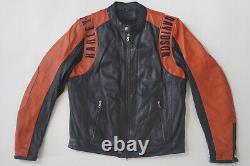 Harley Davidson Men Perforated Bar&Shield Black Leather RaceJacket M 98123-08VM