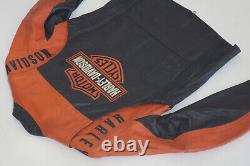 Harley Davidson Men Perforated Bar&Shield Black Leather RaceJacket M 98123-08VM