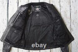 Harley Davidson Men Roadway Bar&Shield Black Leather Riding Jacket XL 98015-10VM