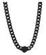 Harley-davidson Men's 24 In. Bar & Shield Curb Link Chain Necklace, Matte Black