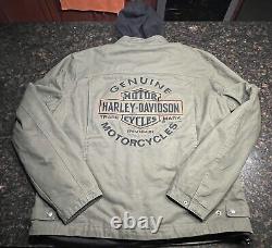 Harley Davidson Men's /3 in 1/ Army Green/ Bar & Shield/ Motorcycle Jacket/XLT