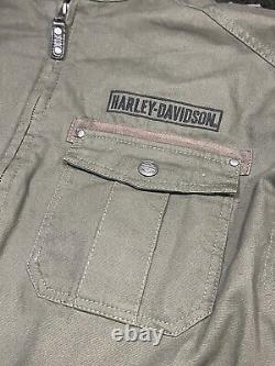 Harley Davidson Men's /3 in 1/ Army Green/ Bar & Shield/ Motorcycle Jacket/XLT