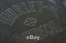 Harley Davidson Men's Bad Moon Bar & Shield Black Leather Jacket 2XL 97149-07VM