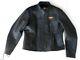 Harley Davidson Men's Bar Shield Black Leather Motorcycle Jacket Xl Zip Cuffs