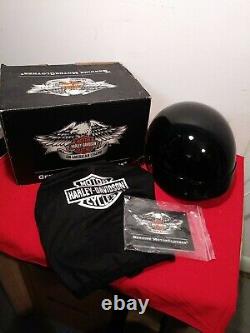 Harley-Davidson Men's Bar & Shield Half Helmet With Sun Shield 98212-10VM Small