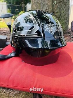 Harley-Davidson Men's Bar & Shield Half Helmet With Sun Shield 98224-11VM (L)