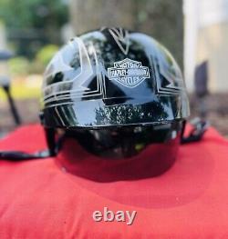 Harley-Davidson Men's Bar & Shield Half Helmet With Sun Shield 98224-11VM (L)