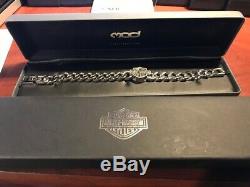 Harley-Davidson Men's Bar & Shield Stainless Steel Chain Bracelet HSB0015