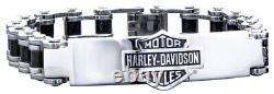 Harley-Davidson Men's Bike Chain ID Bracelet, Stainless Steel HSB0071-8.5