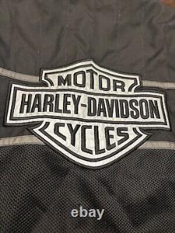 Harley Davidson Men's Black Mesh Bar & Shield Motorcycle Jacket XL Reflective