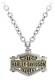 Harley-davidson Men's Brass & Steel Bar & Shield Chain Necklace, Hsn0045-22