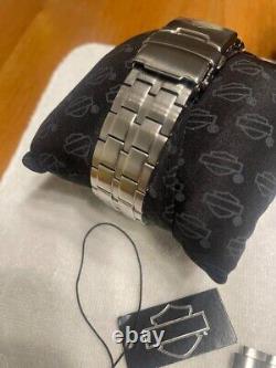 Harley-Davidson Men's Bulova Black Chronograph Bar & Shield Wrist Watch 78B121