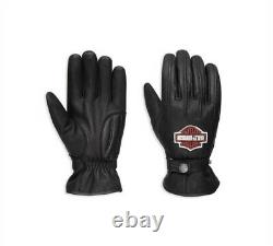 Harley-Davidson Men's Enthusiast Bar & Shield Riding Leather Gloves 98356-17EM