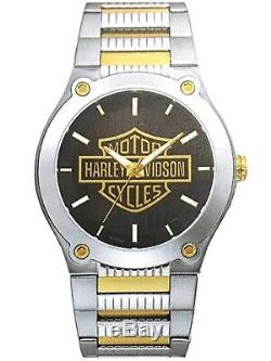 Harley-Davidson Men's Gold Bar & Shield Stainless Steel Watch 78A126