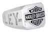 Harley-davidson Men's H-d Cut Out Bar & Shield Emblem Ring, Silver Hdr0327