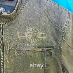 Harley-Davidson Men's Hornback Moto Bar Shield Bomber Jacket Md Brown 98564-15VM
