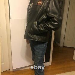Harley Davidson Men's Leather Black Bar and Shield HD Riders Jacket Size XL