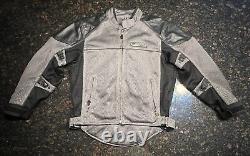 Harley Davidson Men's Leather Mesh Bar & Shield Motorcycle Jacket/Back Armor/ M