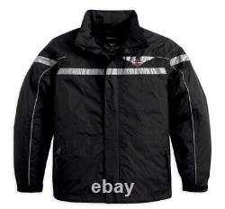 Harley-Davidson Men's M Rain Suit, Bar & Shield Top Wing Suit, Black 98204-13VM