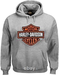 Harley-Davidson Men's Pullover Sweatshirt, Bar & Shield Hoodie, Gray 30296627