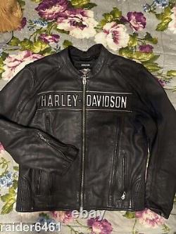 Harley Davidson Men's ROAD WARRIOR Black Leather Jacket L 98138-09VM GUC