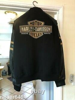 Harley-Davidson Men's Ridge Bar & Shield Bomber Black Jacket L H-D 97594-14VM EC