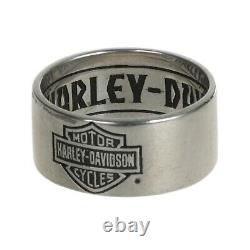 Harley Davidson Men's Ring Classic Bar & Shield Logo Band Silver SIZE 11 HDR0264