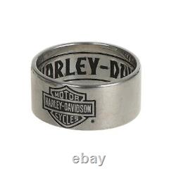 Harley-Davidson Men's Ring Classic Bar & Shield Logo Band Silver SIZE 12 HDR0264