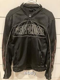 Harley Davidson Men's Size Small Bar & Shield Logo Mesh Gear Armored Jacket