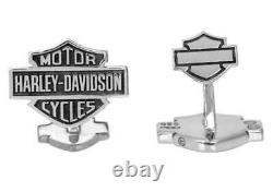 Harley-Davidson Men's Sterling Silver Bar & Shield Cufflinks HDZ0041