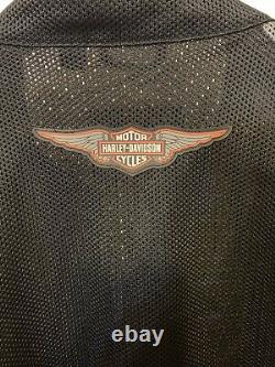 Harley Davidson Men's Sz 3XL Bar & Shield Logo Mesh Jacket Black Gray