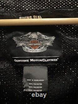 Harley Davidson Men's Sz L Bar & Shield Logo Mesh Gear Armored Jacket 98304-10VM