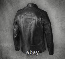 Harley Davidson Men's Teremity Bar&Shield Black Leather Jacket XL 98047-19VM