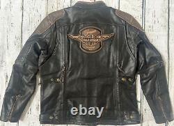 Harley Davidson Men's Trostel Bar&Shield Black Leather Jacket XL 98053-19VM