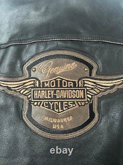 Harley Davidson Men's Trostel Bar&Shield Black Leather Jacket XL 98053-19VM