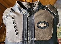 Harley Davidson Men's Trostel Bar & shield Leather Riding Jacket XL 98053-19VM