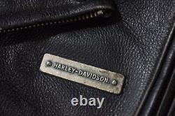 Harley Davidson Men's Vintage Stabilizer Metal Bar&Shield Black Leather Jacket L