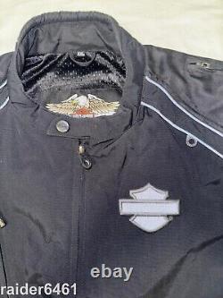 Harley Davidson Men's Willie G Skull Reflective Nylon Riding jacket XXL GUC