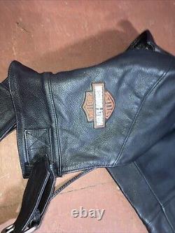 Harley-Davidson Men's XL Bar & Shield Stock Zip Snap Leather Chaps 98090-06VM