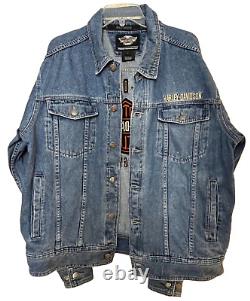 Harley Davidson Mens Bar & Shield Denim Jacket 99040-08VM L Hard to Find