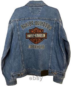 Harley Davidson Mens Bar & Shield Denim Jacket 99040-08VM L Hard to Find