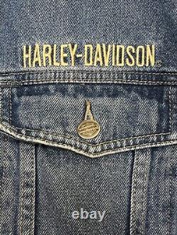 Harley Davidson Mens Bar & Shield Denim Jacket 99040-08VM L Hard to Find