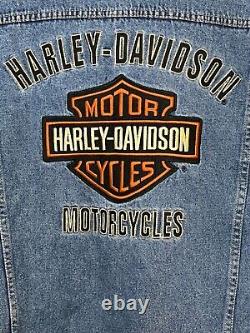 Harley Davidson Mens Bar & Shield Denim Jacket 99040-08VM L Hard to Find