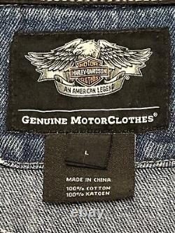 Harley Davidson Mens Bar & Shield Denim Jacket 99040-08VM L Hard to Find