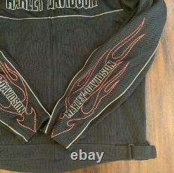 Harley-Davidson Mens Bar & Shield Flames Ride Ready Mesh Jacket 98304-10VT