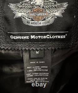 Harley Davidson Mens Bar & Shield Leather Riding Jacket Size M Model 98112-06VM