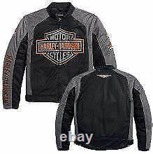 Harley Davidson Mens Bar & Shield Logo Mesh Motorcycle Jacket 98233-13VM Sz 3XL