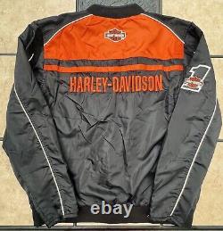 Harley-Davidson Mens Casual Jacket Moto Ride Bar & Shield Black 98553-15VM Nylon